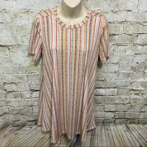 BCBGeneration Pink Green Striped Tunic Top